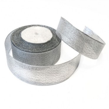 лента парча 2,5 сербро